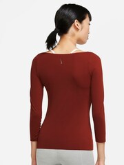 Nike Brown Yoga Luxe Long Sleeve Top - Image 2 of 3