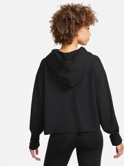 Nike Black Yoga Luxe Cropped Fleece Hoodie - Image 2 of 4