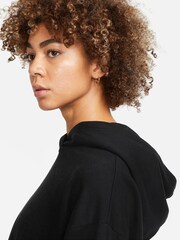Nike Black Yoga Luxe Cropped Fleece Hoodie - Image 3 of 4