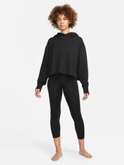 Nike Black Yoga Luxe Cropped Fleece Hoodie - Image 4 of 4