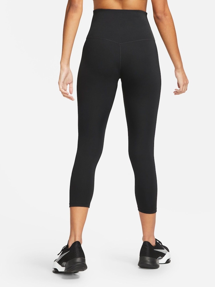 Schwarz - Nike Dri-fit One Cropped-Leggings - Bild 2 von 6