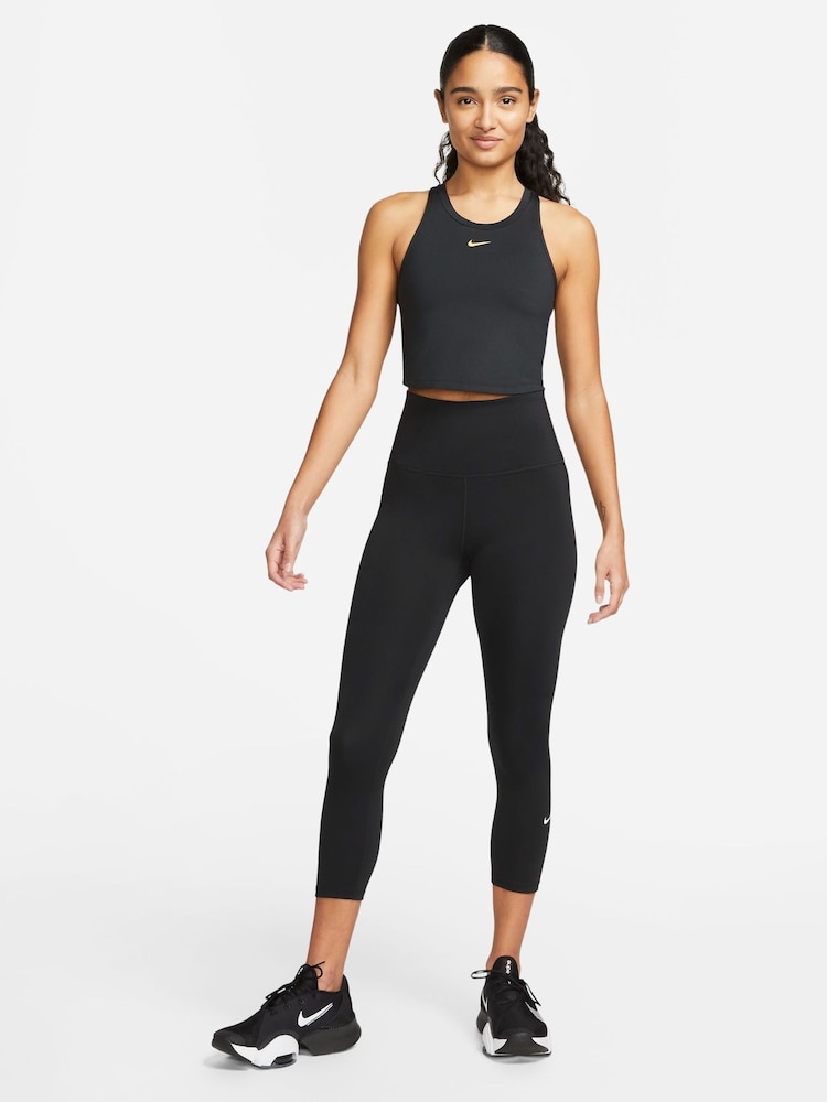 Schwarz - Nike Dri-fit One Cropped-Leggings - Bild 6 von 6