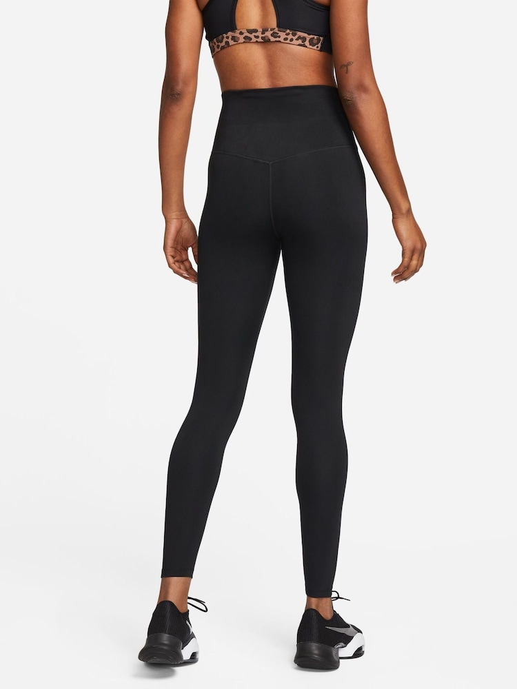 Nike Black Dri FIT One High Rise Leggings - Image 2 of 7