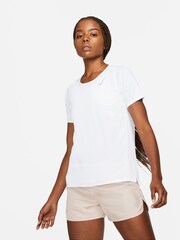 Nike White Dri-FIT Race Short Sleeve Running Top - Image 1 of 6