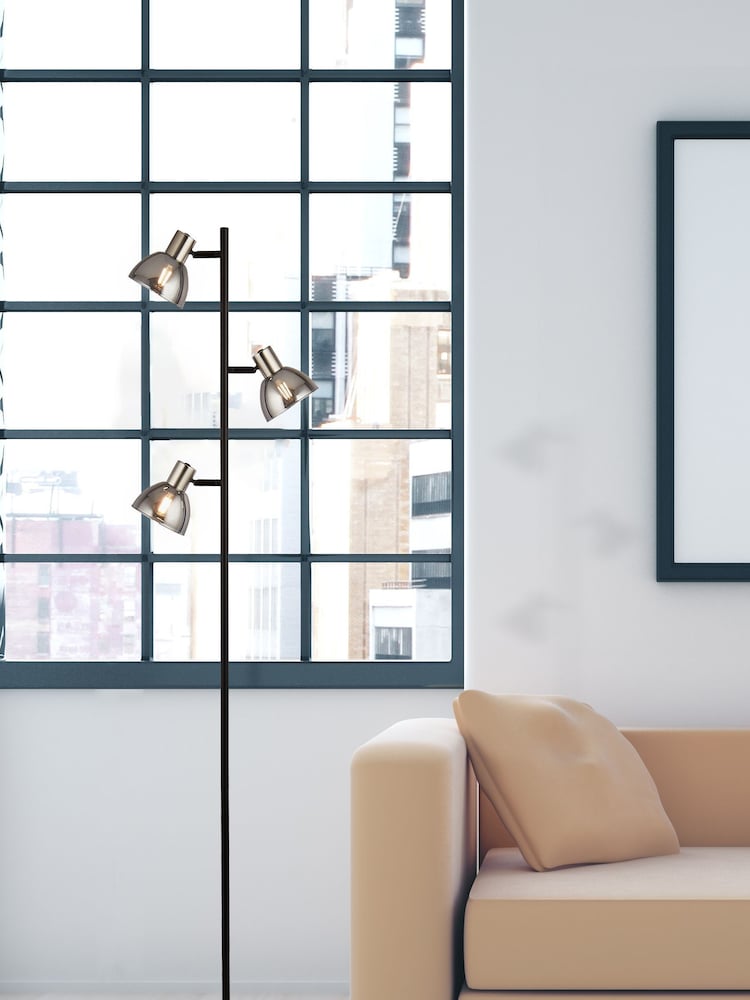Searchlight Black Phoebe Multi Head Floor Lamp - Image 1 of 4