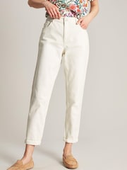 Joules Simone Cream Girlfriend Jeans - Image 1 of 1