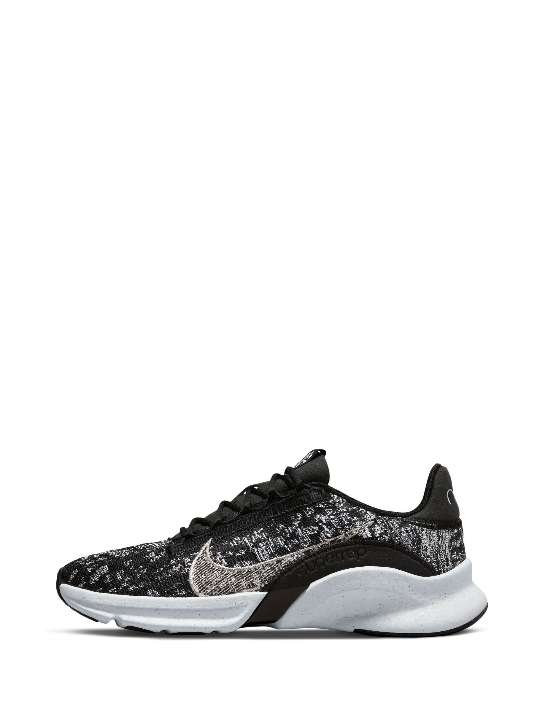 Buy Nike Black White SuperRep Go 3 Flyknit Training Trainers from Next Luxembourg