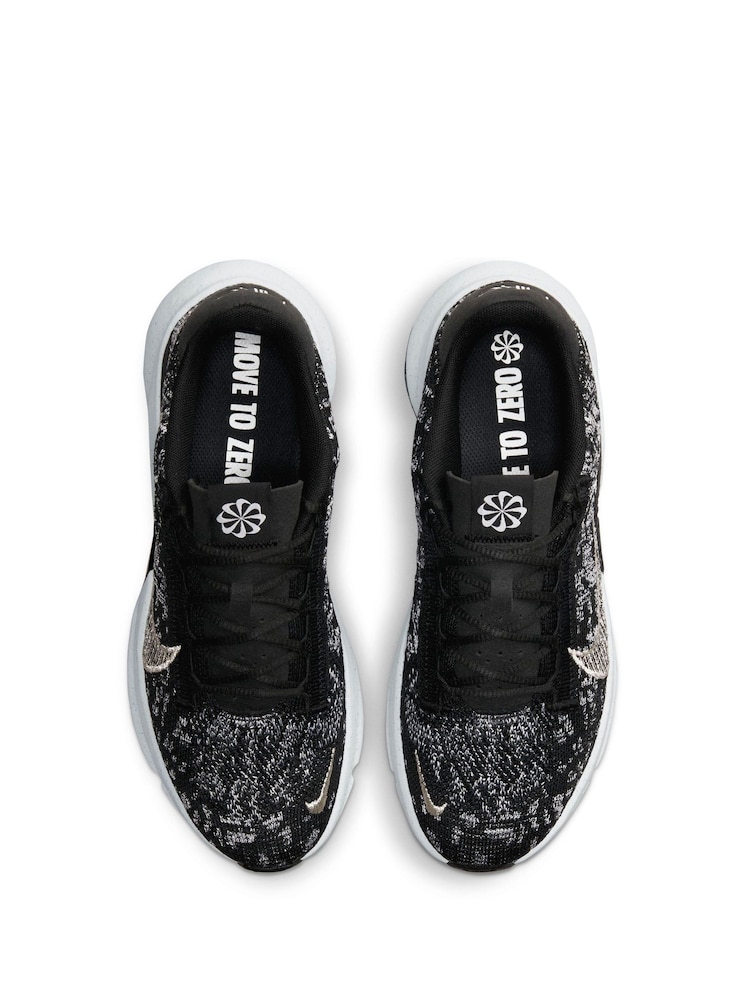 Nike Black/White SuperRep Go 3 Flyknit Training Trainers - Image 6 of 10