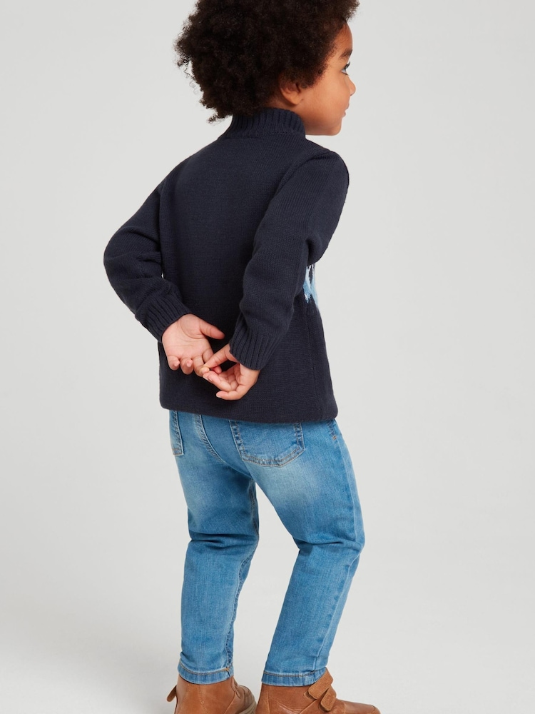 M&Co Blue Argyle Jumper - Image 2 of 3