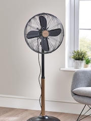 Black Bronx Pedestal Fan - Image 1 of 4