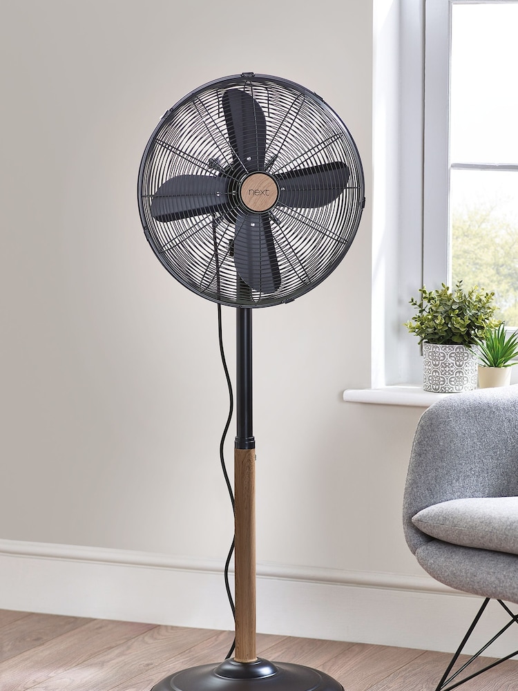 Black Bronx Pedestal Fan - Image 1 of 4