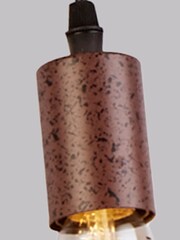 Searchlight Brown Penny 4 Light Rustic Diner Bar Ceiling Light - Image 2 of 4