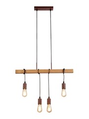 Searchlight Brown Penny 4 Light Rustic Diner Bar Ceiling Light - Image 3 of 4
