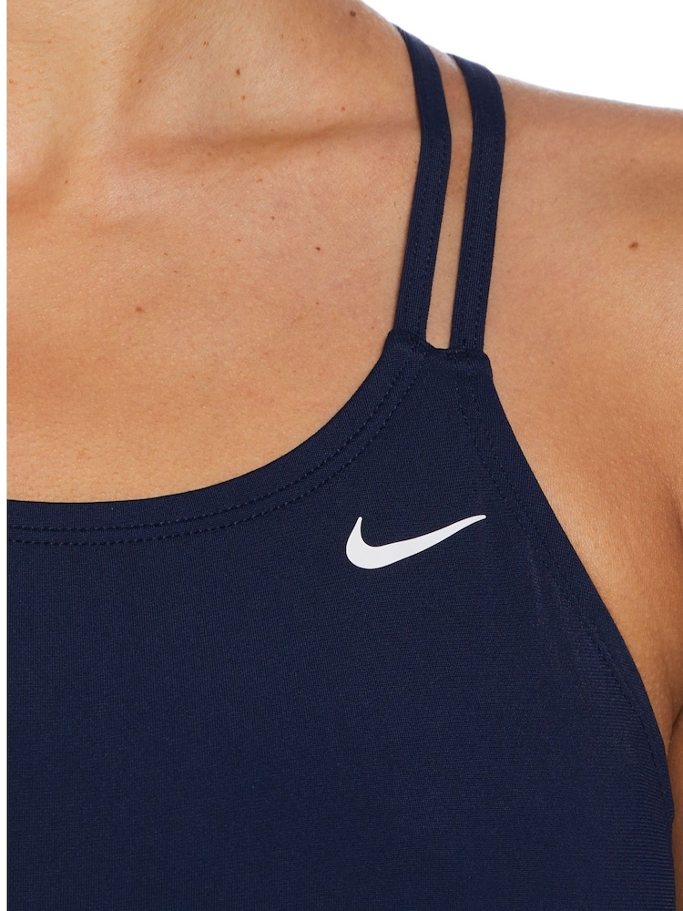 Nike Blue Hydrastrong Spiderback Performance Swimsuit - Image 7 of 9