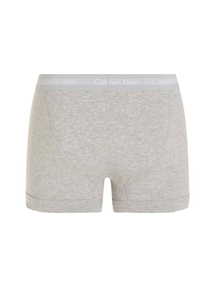 Calvin Klein Grey Classic Stretch Trunks 3 Pack Boxers - Image 6 of 6