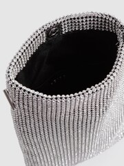 Reiss Silver Zuri Crystal-Mesh Shoulder Pouch - Image 4 of 6