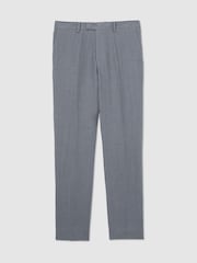Reiss Airforce Blue Oe Gosnold Linen Slim-Fit Suit Trousers - Image 2 of 6