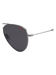 HUGO Silver/Grey Pilot Sunglasses - Image 3 of 3