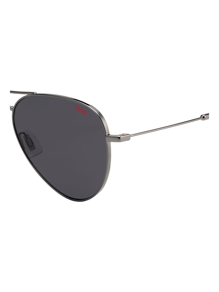 HUGO Silver/Grey Pilot Sunglasses - Image 3 of 3