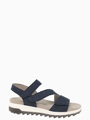 Gabor Verity Blue Nubuck Strappy Sandals - Image 1 of 5