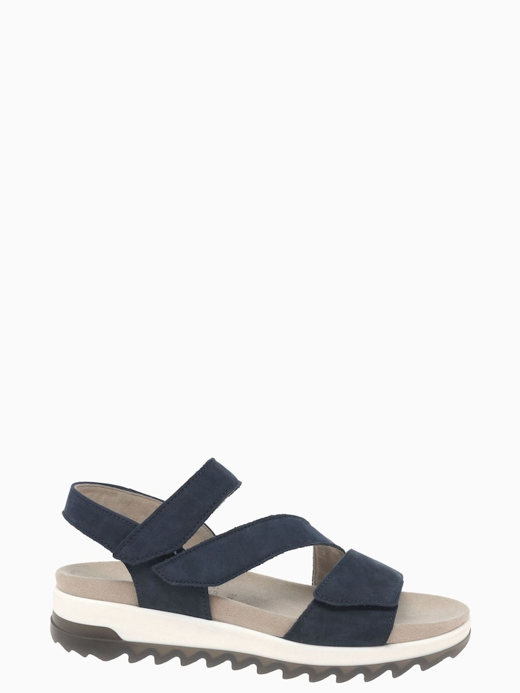 Gabor Verity Blue Nubuck Strappy Sandals - Image 1 of 5