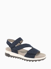 Gabor Verity Blue Nubuck Strappy Sandals - Image 2 of 5