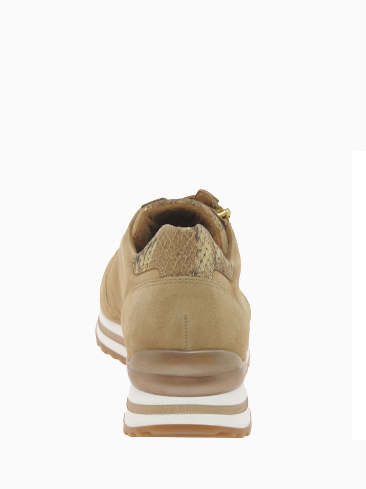 Gabor Nulon Caramel Suede Snake Trainers - Image 2 of 5
