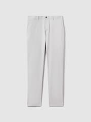 Reiss Ice Grey Pitch Slim Fit Washed Cotton Blend Chinos - Image 2 of 6