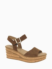 Gabor Twirl New Whiskey Suede Sandals - Image 1 of 5