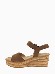 Gabor Twirl New Whiskey Suede Sandals - Image 3 of 5