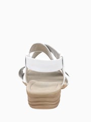 Gabor Ensign White Leather Strappy Sandals - Image 4 of 4