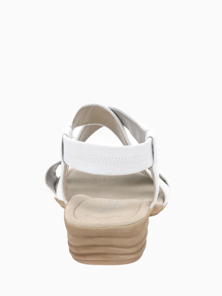 Gabor Ensign White Leather Strappy Sandals - Image 4 of 4