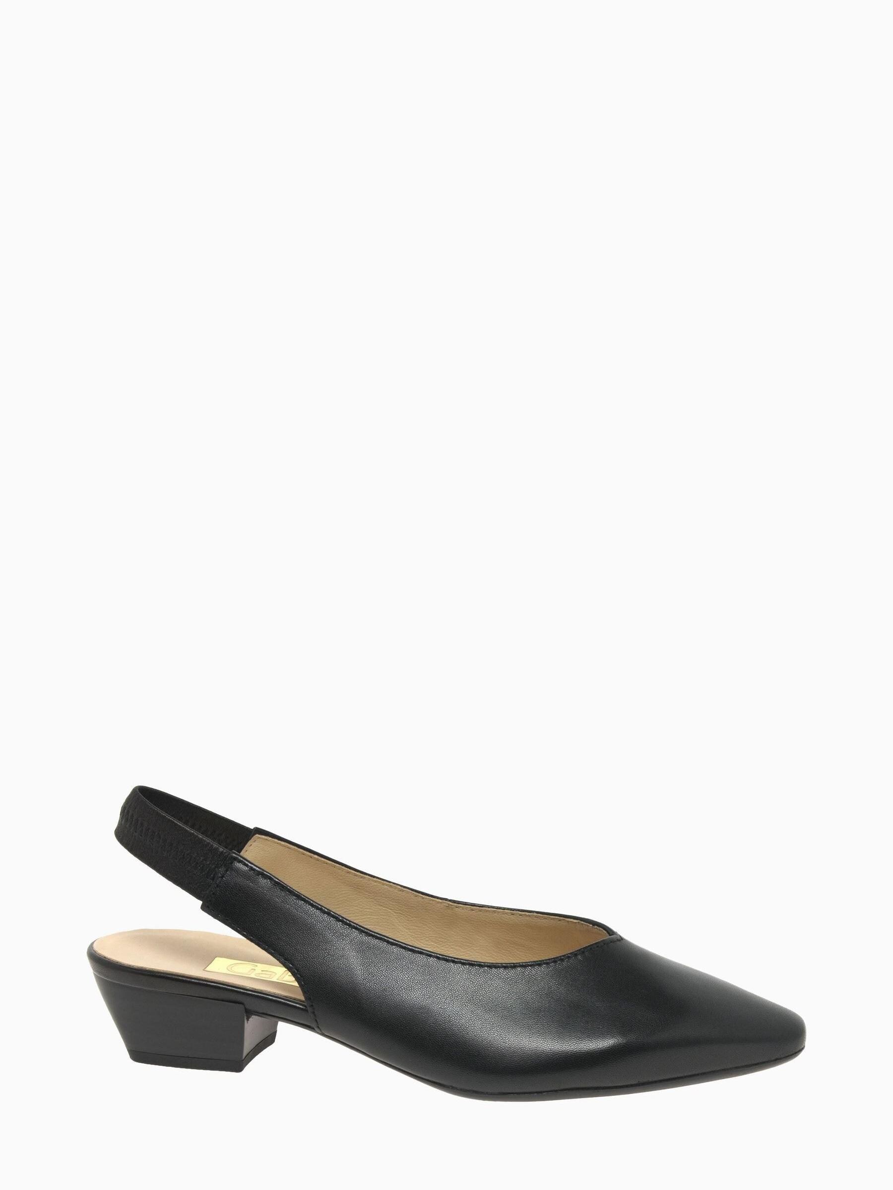 Buy Gabor Heathcliff Black Leather Slingback Shoes from the Next UK online  shop