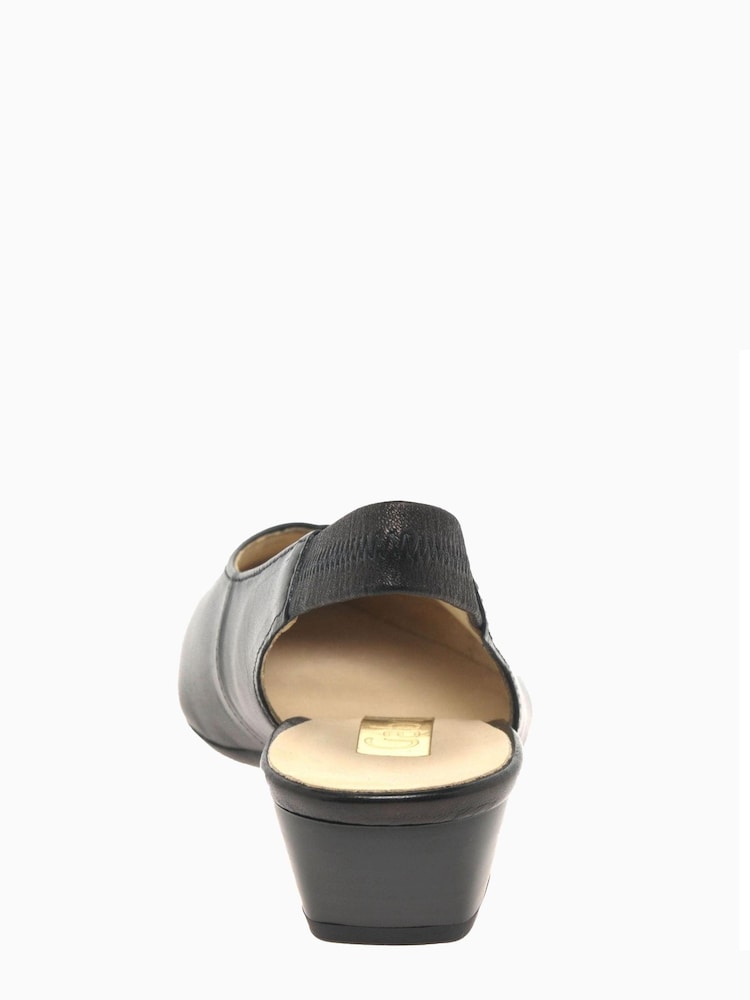 Gabor Heathcliff Black Leather Slingback Shoes - Image 5 of 5
