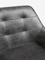 Monza Faux Leather Dark Grey Cole Kitchen Bar Stool - Image 5 of 6