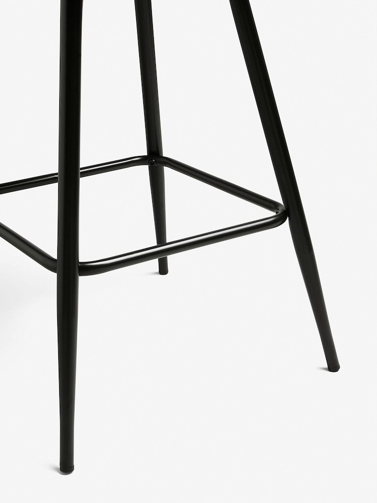 Monza Faux Leather Dark Grey Cole Kitchen Bar Stool - Image 6 of 6