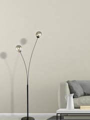 Searchlight Black Darcie 2 Light Floor Lamp - Image 1 of 4