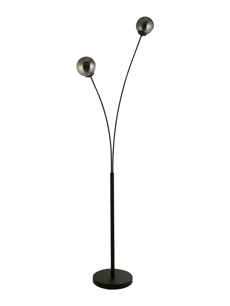 Searchlight Black Darcie 2 Light Floor Lamp - Image 4 of 4
