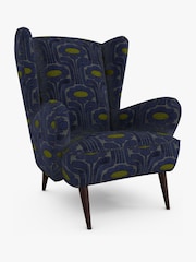 Orla Kiely Blue Alma Armchair - Image 2 of 4