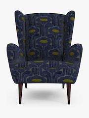 Orla Kiely Blue Alma Armchair - Image 3 of 4