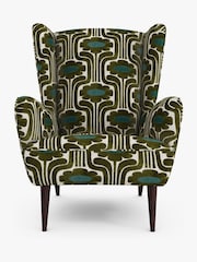 Orla Kiely Green Alma Armchair - Image 3 of 4
