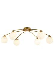 Searchlight Opal/Brass Lola 6 Light Ceiling Light Pendant - Image 3 of 4