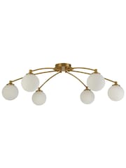 Searchlight Opal/Brass Lola 6 Light Ceiling Light Pendant - Image 4 of 4
