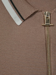 Reiss Warm Taupe Chelsea 13-14 yrs Half-Zip Polo Shirt - Image 3 of 3