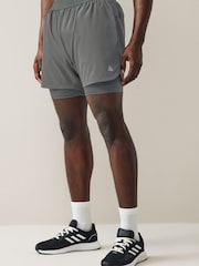 Siva 2-v-1 z legicami - Tekaška kratke hlače Active Gym & Running - Slika 1 iz 6