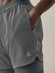 Siva 2-v-1 z legicami - Tekaška kratke hlače Active Gym & Running - Slika 3 iz 6
