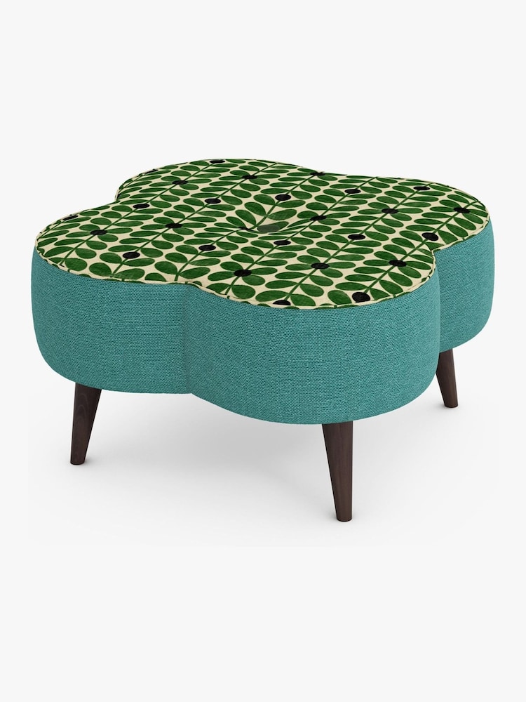 Orla Kiely Teal Blue Daisy Large Stool - Image 1 of 4