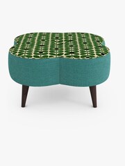 Orla Kiely Teal Blue Daisy Large Stool - Image 2 of 4
