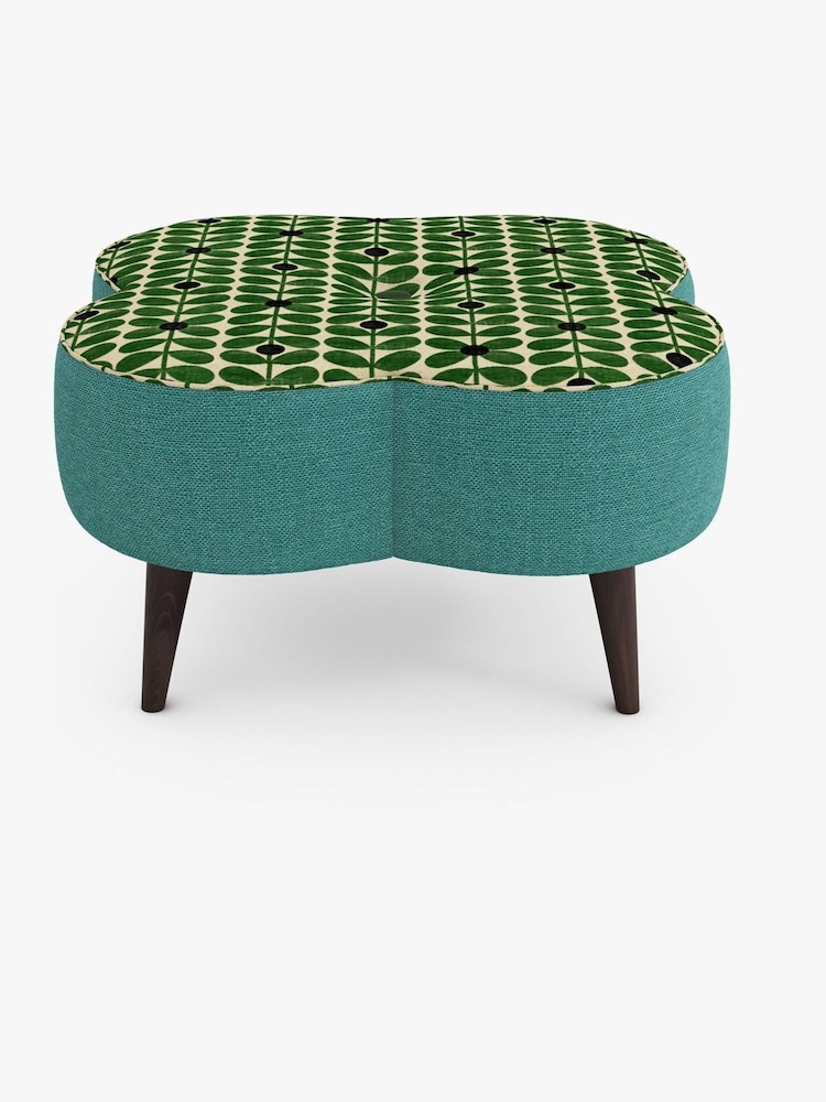Orla Kiely Teal Blue Daisy Large Stool - Image 2 of 4