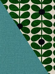 Orla Kiely Teal Blue Daisy Large Stool - Image 4 of 4